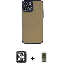 Marsilyan™- iPhone 15 Pro Max Kılıf Ahenk Çizgi Serisi - Siyah Joko Magic 5d Hayalet Cam + Pvd Metal Kamera Lens - Gı