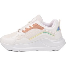 Walkway Beyaz-Pudra Esnek Unisex Spor Ayakkabı 051 G