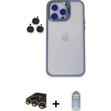 Marsilyan™- iPhone 14 Pro Kılıf Yankı Asil Serisi - Siyah Joko Magic 5d Cam + Raze Metal Kamera Lens - Gd