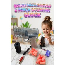 Şarjlı Otomatik Sünger Atan Susturuculu Glock Tabanca D3