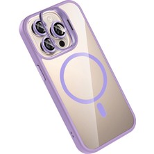 The Gencoo Joko  Iphone 14 Pro Max Remim Lensli Magsafe Standlı Kapak - Lila
