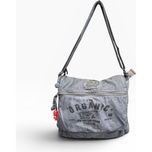 Old Cotton Cargo Kumaş Postacı Omuz Çantası Unisex Mulater Bag Oil Koyu Gri