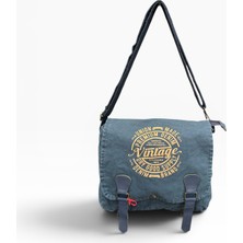 Old Cotton Cargo Kumaş Postacı Omuz Çantası Unisex San Diego Lacivert