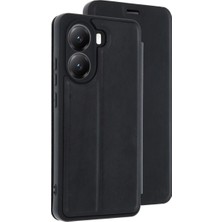 The Gencoo Xiaomi Poco X7 Pro Kılıf Flip Cover - Siyah