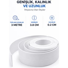 Omilife 3'lü Su Sızdırmaz Bant Set Lavabo Küvet Kenar Bandı 3.2 m Su Geçirmez İzolasyon Bandı