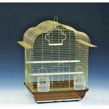 Novapazr Eurogold Oval Çatili Kuş Kafesi (30X23X40) x 1 Adet