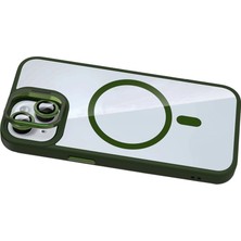 The Gencoo Joko  Iphone 13 Remim Lensli Magsafe Standlı Kapak - Koyu Yeşil