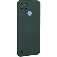 Magicool Realme C25Y Kılıf Nano Içi Kadife Silikon - Koyu Yeşil