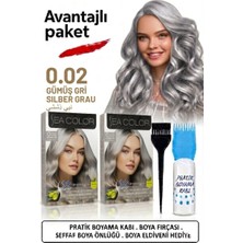 Sea Color Set Saç Boyası 0.02 Gümüş Gri 2 Li 2 Kutu+Pratik Boya Kabı