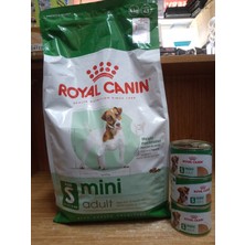 SY Royal Canin Mini Adult Yetişkin Köpek Kuru Maması 3 Kg+3 Adet 195 Gram S Mini Köpek Konserve Yaş Mama