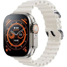Tastech Gs Ultra 8 Watch Akıllı Saat Tüm Telefonlara Uyumlu Kol Saati Gümüş