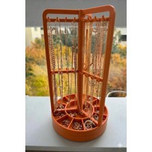 DU&ER Döner Takı Düzenleyici Standı Kolye Küpe Bileklik Organizer Masaüstü Takılık