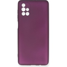 Magicool Samsung Galaxy M51 Kılıf First Silikon - Mürdüm