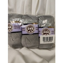 Ören Bayan Madame Petite Antipilling Gümüş El Örgü Ipi (3 Adet) (Amigurumi Ipi) - Renk: 007