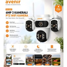 Avenir AV-S323 6mp 3 Kameralı Wifi Kamera
