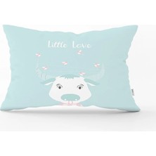 Rem Home Lovely Day Yazılı Dijital Baskılı Bebek Odası Dikdörtgen Yastık Kılıfı