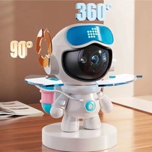Tastech 4K Akıllı Robot Kamera 360° Takip Gece Görüşlü Wifi Güvenlik Bebek Izleme Kamerası 2 Yönlü Ses
