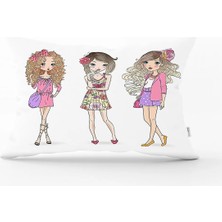 Rem Home Best Friends Özel Tasarımlı Modern Dikdörtgen Yastık Kırlent Kılıfı