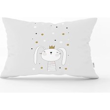 Rem Home Hello Kedicik Özel Tasarımlı Bebek Odası Dikdörtgen Yastık Kılıfı