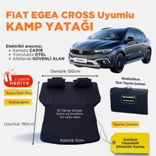 Woinbo Fıat Egea Cross Uyumlu Araç Kamp Yatağı (Taşıma Çantalı & 2 Yastık Hediyeli)