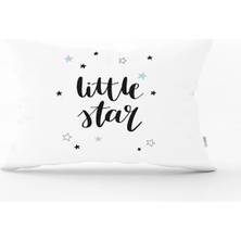 Rem Home Gri Zeminde Wellcome Baby Tasarımlı Bebek Odası Dikdörtgen Yastık Kılıfı