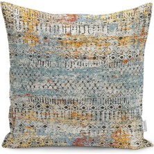 Rem Home Antika Eskitme Motifli Tribal Desenli Dijital Baskılı Yastık Kırlent Kılıfı