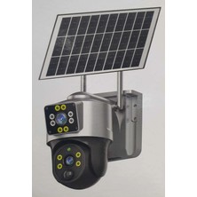 Tastech Çift Lens Güneş Enerjili Kamera Ip Wifi Kablosuz Güvenlik Kamerası V380 IP66 Dış Mekan Ptz Kontrol