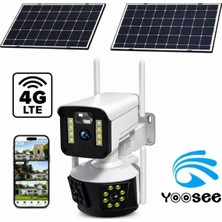 Tastech 9mp 3 Lens Güvenlik Kamerası Solar Güneş Panelli Hareket Takibi Dahili Batarya Sesli Sim Kartlı