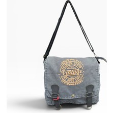 Old Cotton Cargo Kumaş Postacı Omuz Çantası Unisex San Diego Antrasit