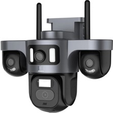 Tastech 9mp Dış Mekan Wifi Li Güvenlik Kamerası3 Lens Hareket Takibi Sesli Görüşme Gece Görüşü