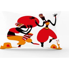Rem Home Dans Eden Geleneksel Afrika Kökenli Dikdörtgen Kırlent Tasarımlı Dikdörtgen Kırlent Kılıfı