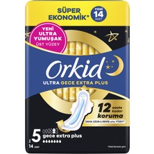 Orkid Ultra Gece Ekstra Plus 14'lü Sızıntı Önleyici Teknoloji ile Gün Boyu Konfor Sağlar