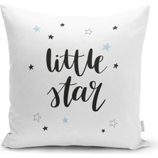 Rem Home Gri Zeminde Wellcome Baby Tasarımlı Bebek Odası Yastık Kılıfı