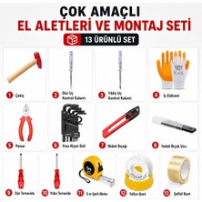 Zelega Çok Amaçlı El Aletleri Usta Seti Montaj Seti Tamir Seti Her Eve Lazım 14 Parça