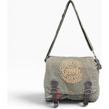 Old Cotton Cargo Kumaş Postacı Omuz Çantası Unisex San Diego Haki