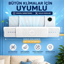 Premini Ayarlanabilir Klima Rüzgar Yönlendirici, 56-95 Cm, Montajsız Kullanım