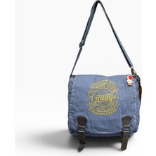 Old Cotton Cargo Kumaş Postacı Omuz Çantası Unisex San Diego Oil Lacivert