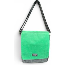 Old Cotton Cargo Bags Dikey Kanvas Omuz Çantası  7112 Western Yeşil