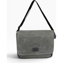 Old Cotton Cargo Kanvas Kumaş Postacı Omuz Çantası Unisex Boıse Computer Bag 15.6'' Siyah