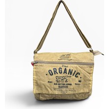 Old Cotton Cargo Kumaş Postacı Omuz Çantası Unisex Mulater Bag Oil Camel
