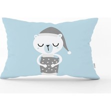 Rem Home Pembe Zeminde Little Star Yıldız Tasarımlı Bebek Odası Dikdörtgen Yastık Kılıfı