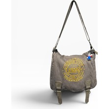 Old Cotton Cargo Kumaş Postacı Omuz Çantası Unisex San Diego Oil Kahve