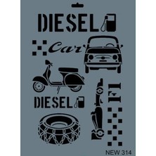 Blueb Rich New Seri N-314 Stencil 35X25 cm