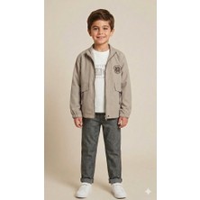 Ay Kids Erkek Çocuk 3’lü Kombin Takım Mevsimlik Ceket Tişört Jean PANTOLON-35131-V