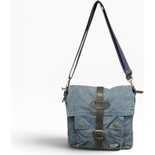 Old Cotton Cargo Kumaş Postacı Omuz Çantası Unisex Branco Bag Lacivert
