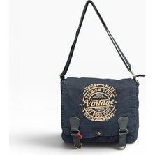 Old Cotton Cargo Kumaş Postacı Omuz Çantası Unisex San Diego Siyah