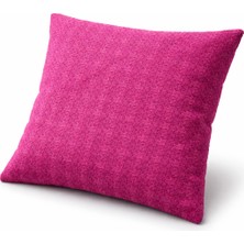 Orcadeco -Fuşya Dokulu Dekoratif Kırlent Kılıfı 45X45 – Modern & Lüks Salon Yastığı
