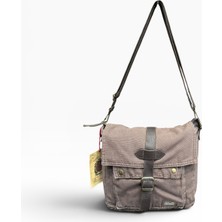 Old Cotton Cargo Kumaş Postacı Omuz Çantası Unisex Branco Bag Kahve