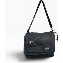 Old Cotton Cargo Kumaş Postacı Omuz Çantası Unisex Robbie Bag Füme