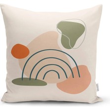 Rem Home Soft Renkli Onedraw Çizimli Dijital Baskılı Modern Yastık Kırlent Kılıfı